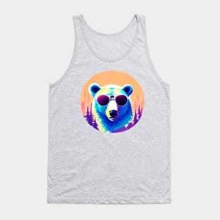 Polar Bear wearing Sunglasses Tank Top